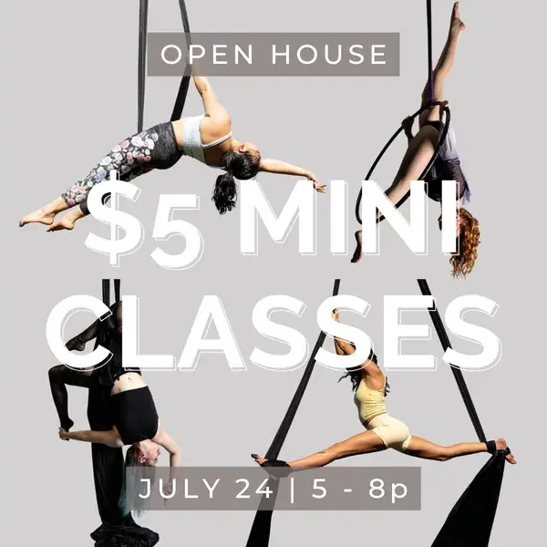 $5 Mini Classes - AerialCLT Open House event image from Neighborhood calendars.