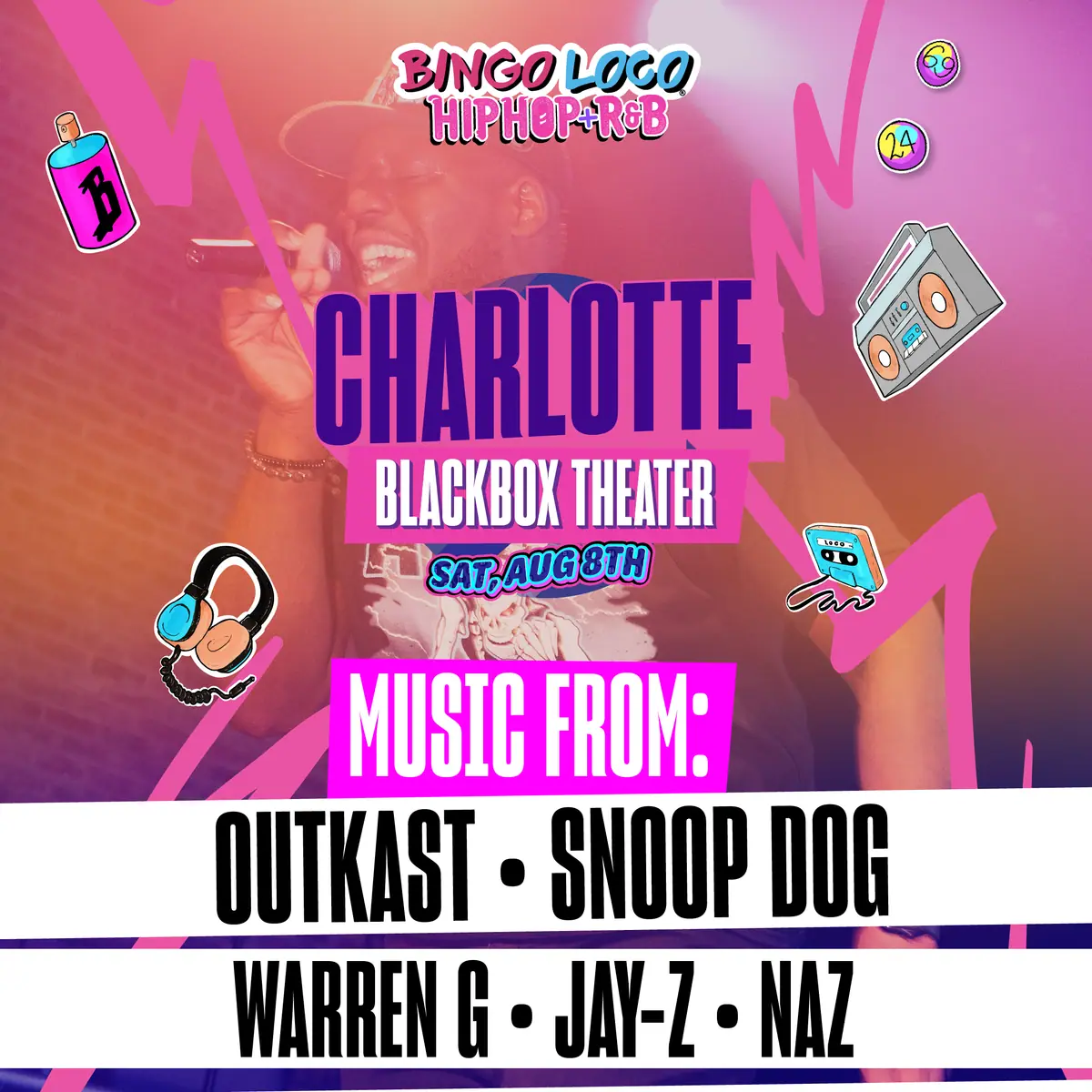 Hip Hop Bingo Loco LATE SHOW event image from Independent Charlotte music venues.