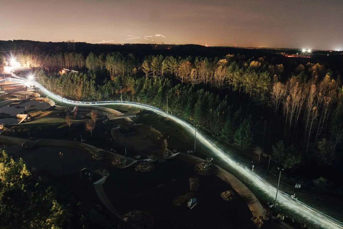 A Shot in the Dark Night Trail Race event image from Whitewater Center.