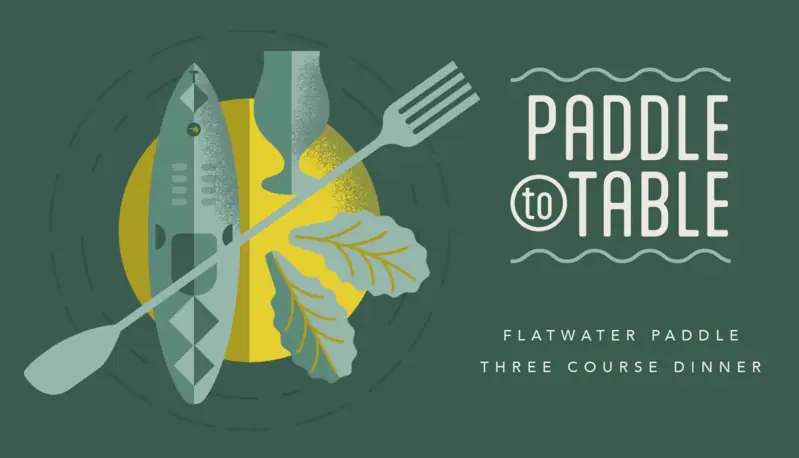 Paddle to Table event image from Whitewater Center.