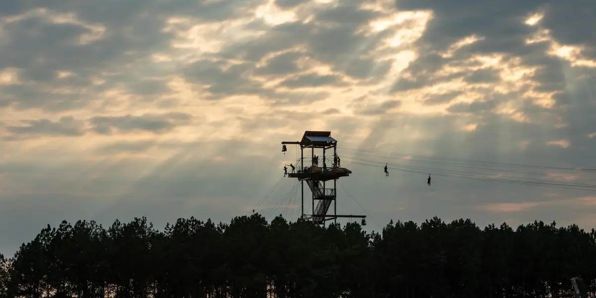 Zipline and Dine event image from Whitewater Center.