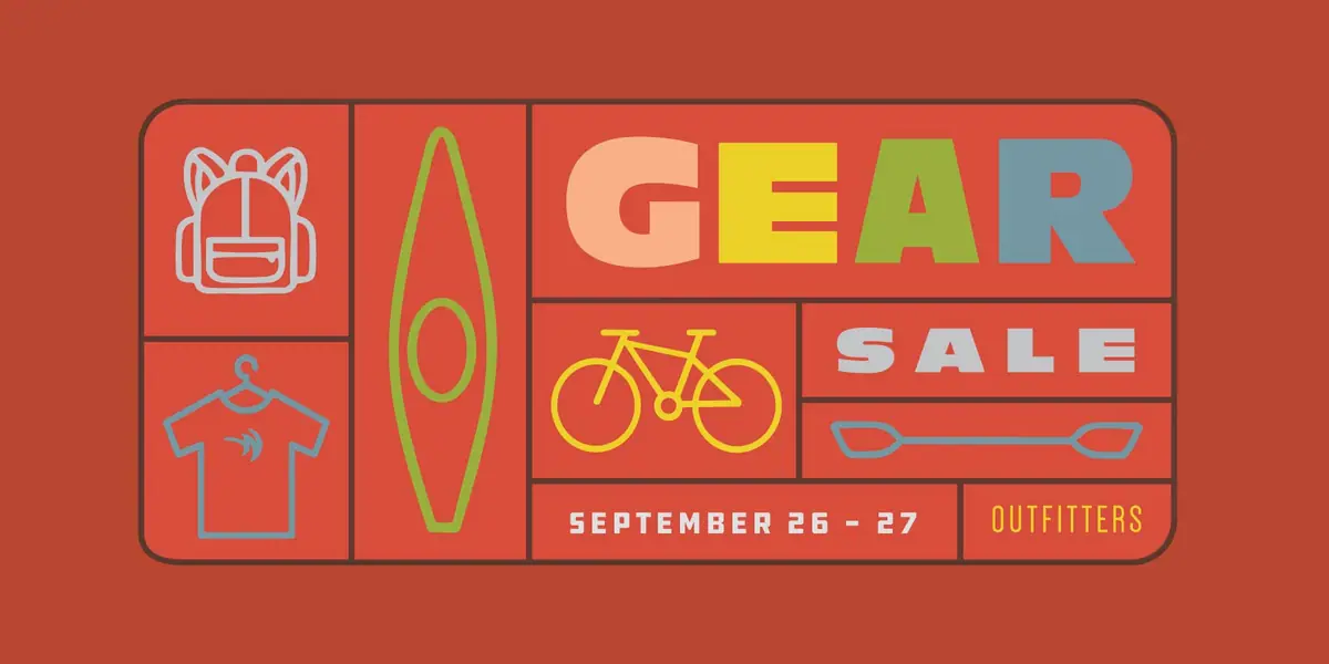Gear Sale event image from Whitewater Center.