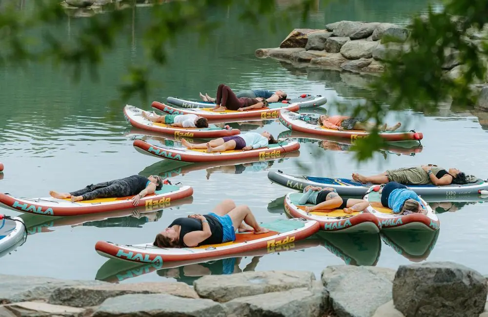 Floating Sound Bath Glow Yoga event image from Whitewater Center.