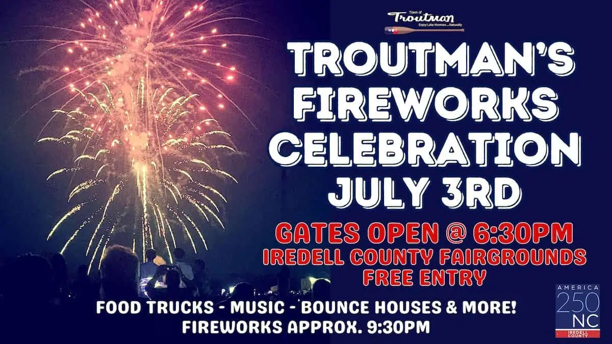 Troutman Independence Day Festival and Fireworks event image from Charlotte On The Cheap.
