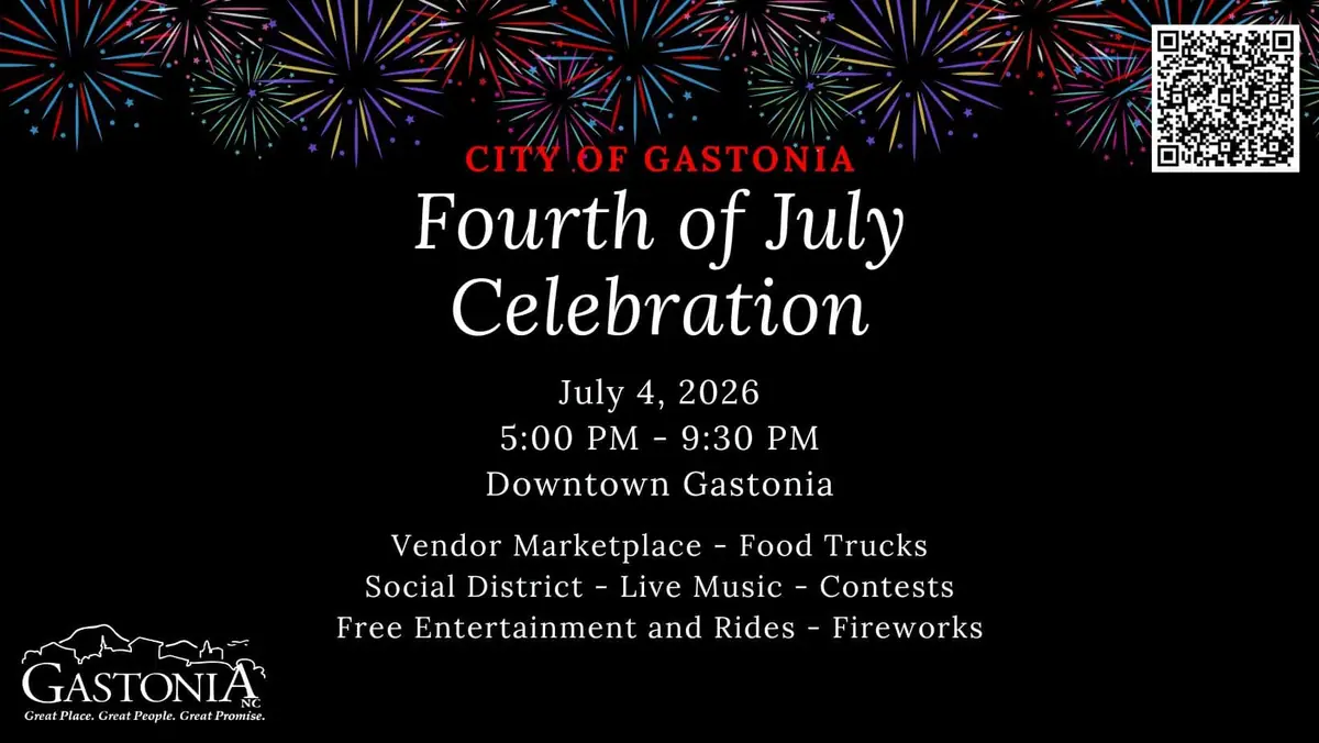City of Gastonia Fireworks Show event image from Charlotte On The Cheap.