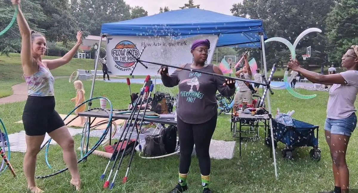 Charlotte Flow Arts in the Park event image from Charlotte On The Cheap.