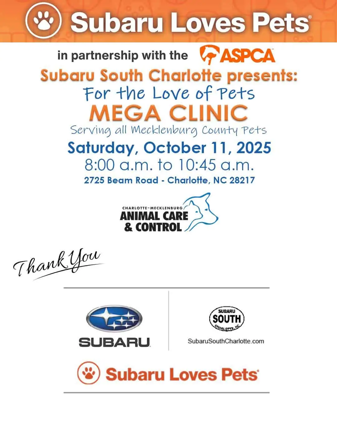 Free Rabies Vaccination Clinic event image from Charlotte On The Cheap.