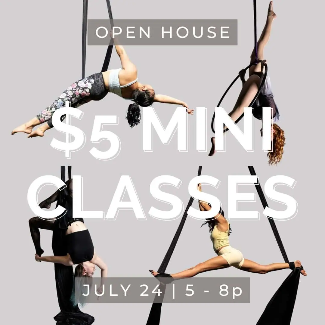 Aerial CLT Open House with $5 mini classes event image from Charlotte On The Cheap.