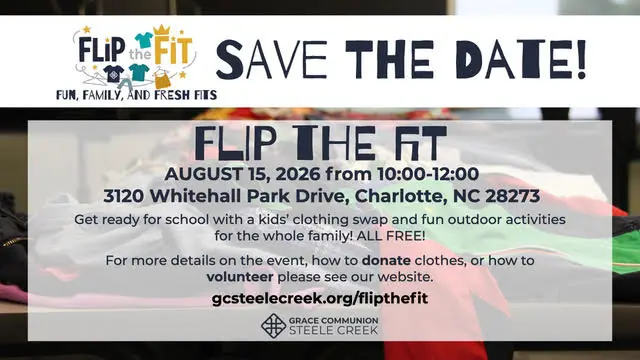 Flip the Fit: Free kids' clothing giveaway/swap, plus STEM activities event image from Charlotte On The Cheap.