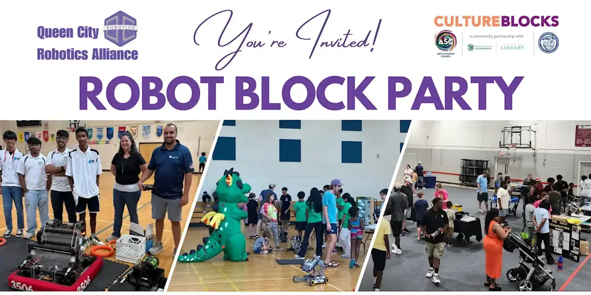 Robot Block Party event image from Charlotte On The Cheap.