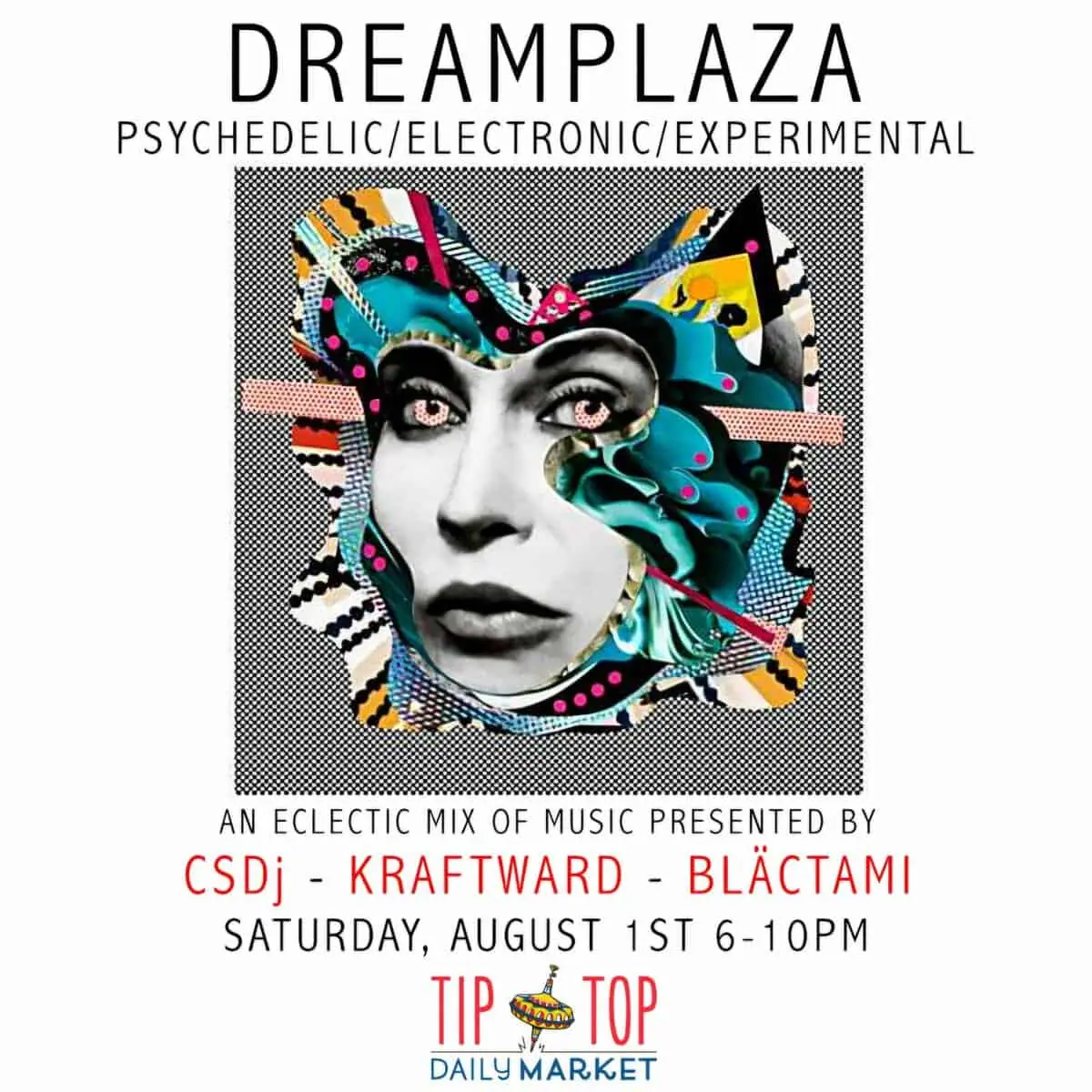 DREAMPLAZA at Tip Top Daily Market: Psychedelic/Electronic/Experimental Music event image from Charlotte On The Cheap.