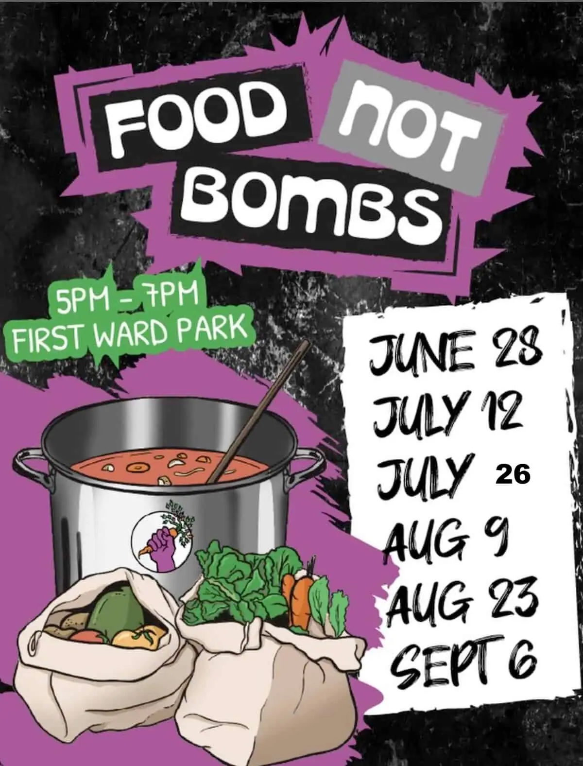 CLT Food Not Bombs: Free Food Distribution (and more) event image from Charlotte On The Cheap.