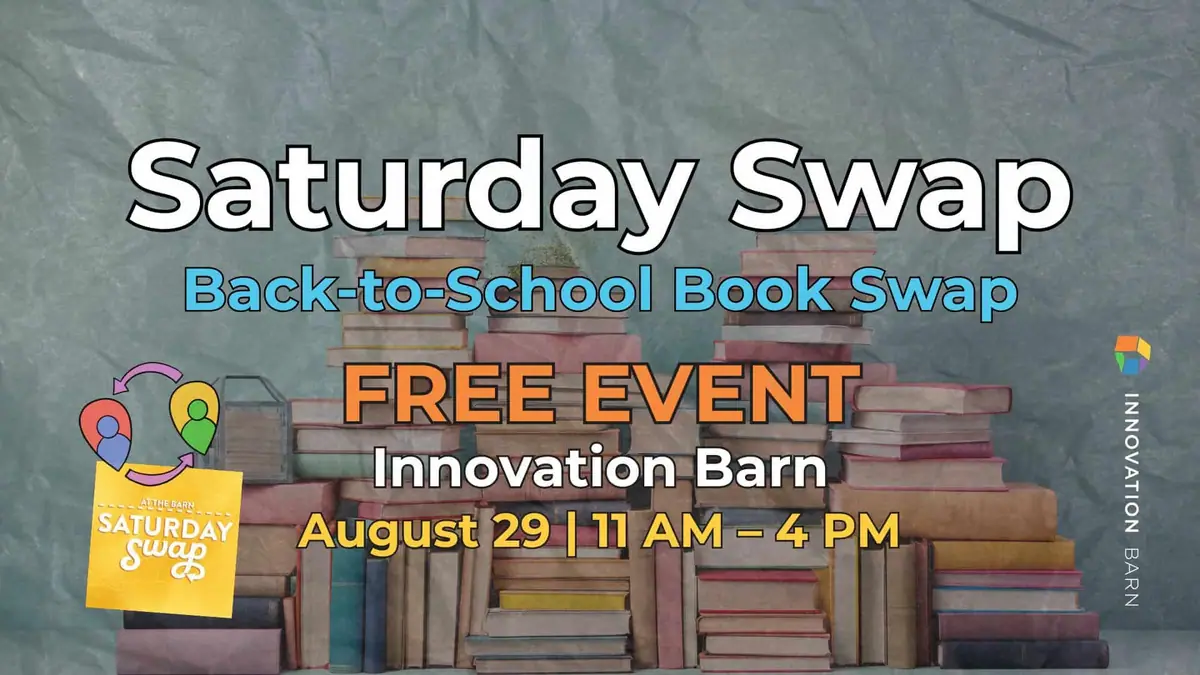 Saturday Swap: Back to School Book Swap event image from Charlotte On The Cheap.