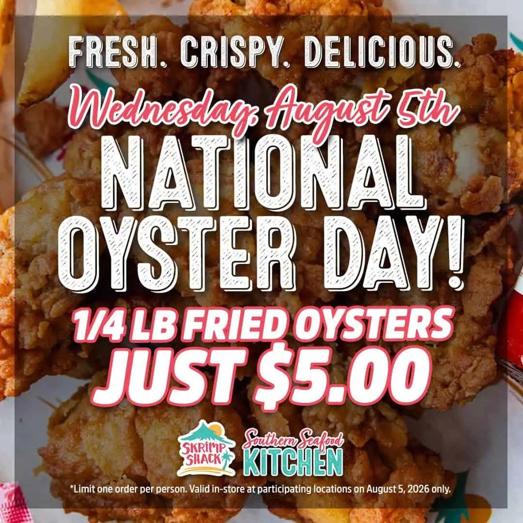 National Oyster Day: 1/4 lb. fried oysters for $5 event image from Charlotte On The Cheap.