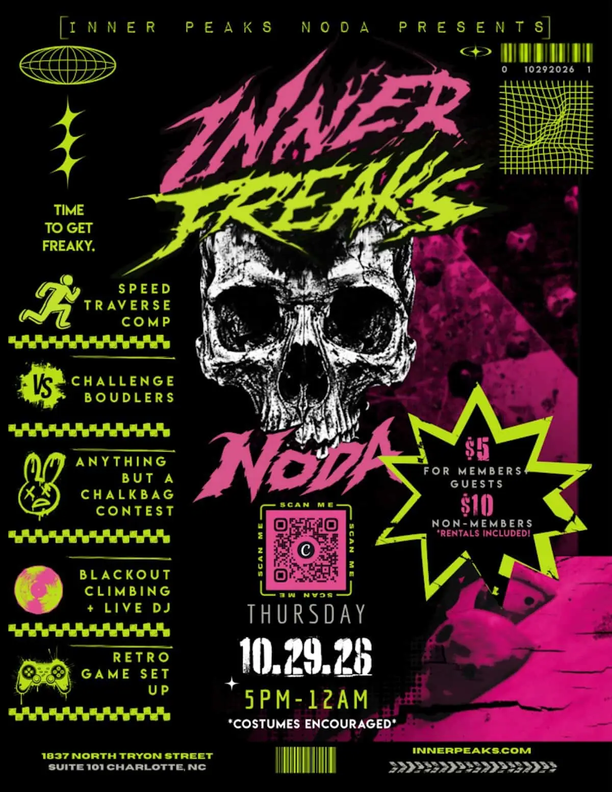 Inner Peaks NoDa Presents Inner Freaks event image from Charlotte On The Cheap.
