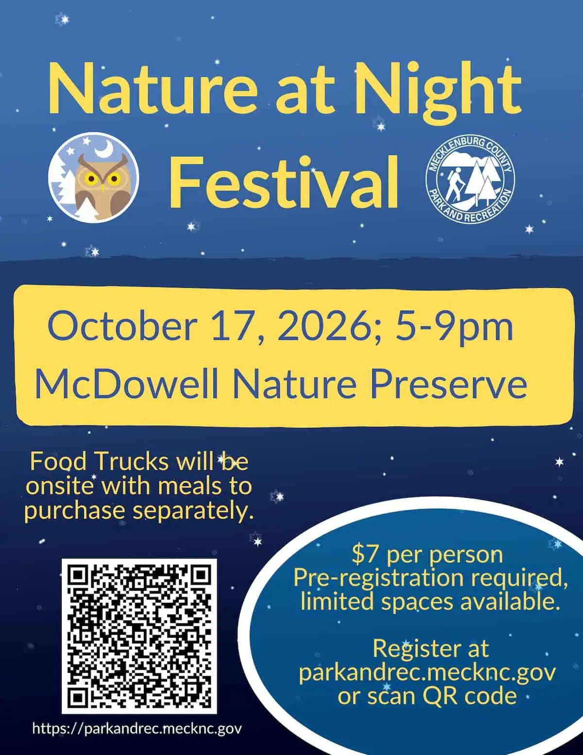 15th Annual Nature at Night Festival event image from Charlotte On The Cheap.